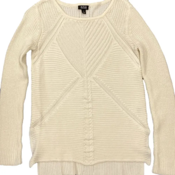 A.N.A. A New Approach Crème Colored Lightweight Sweater - Picture 1 of 9